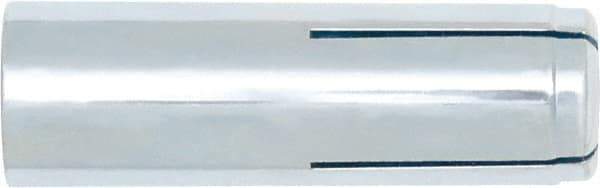 Powers Fasteners - 1/2" Diam, 5/8" Drill, 2" OAL, Drop-In Concrete Anchor - 1008 Carbon Steel, Zinc-Plated Finish, Hammer Drive, 13/16" Thread Length - Industrial Tool & Supply