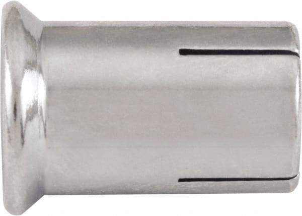 Powers Fasteners - 1/2" Diam, 5/8" Drill, 1" OAL, Drop-In Concrete Anchor - 1008 Carbon Steel, Zinc-Plated Finish, Hammer Drive, 5/8" Thread Length - Industrial Tool & Supply