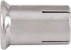 Powers Fasteners - 1/2" Diam, 5/8" Drill, 1" OAL, Drop-In Concrete Anchor - 1008 Carbon Steel, Zinc-Plated Finish, Hammer Drive, 5/8" Thread Length - Industrial Tool & Supply