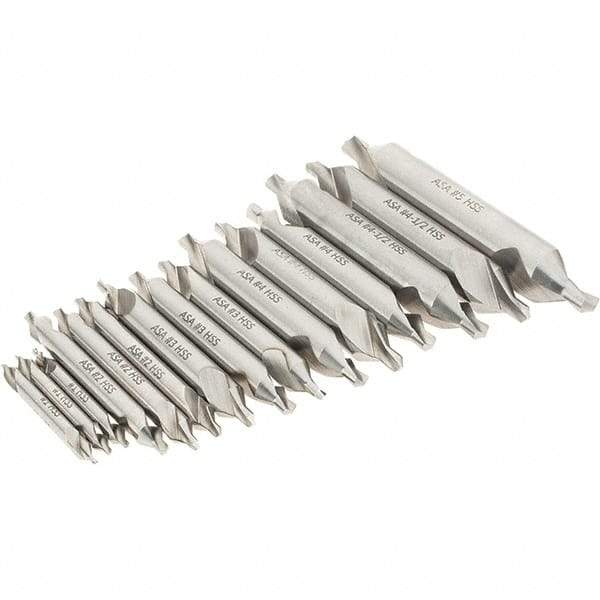 Magafor - Combination Drill & Countersink Sets Minimum Trade Size: #1 Maximum Trade Size: #5 - Industrial Tool & Supply
