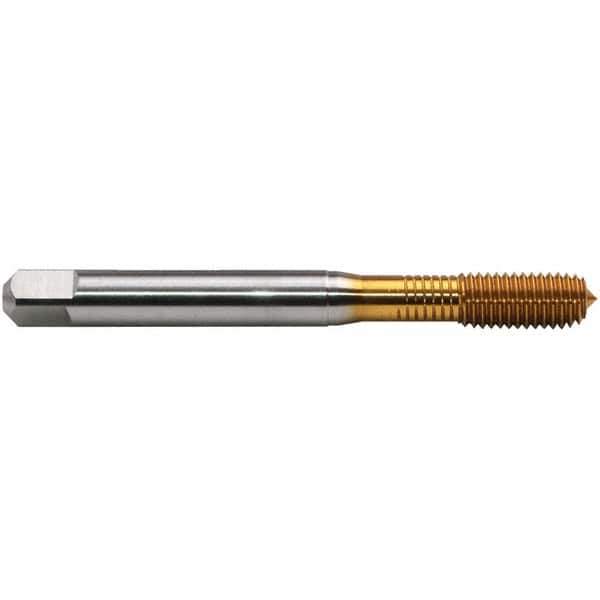 Emuge - #6-32 LK-UNC BT Bottoming Thread Forming Tap - High Speed Steel, TiN Finish, 2.205" OAL, 0.472" Thread Length, Right Hand Thread, Series BU93F300 - Exact Industrial Supply