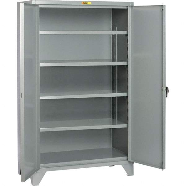Little Giant - 4 Shelf Storage Cabinet - Steel, 60" Wide x 32" Deep x 78" High - Industrial Tool & Supply