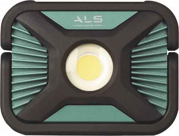 Advanced Lighting Systems - 7.2 Volt, Black & Turquoise Spot Light - 2,000 Lumens, Rechargeable Battery, LED Lamp - Industrial Tool & Supply