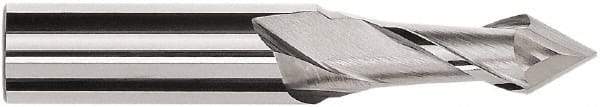 Magafor - 0.5mm Diam, 0.04" LOC, 2 Flute, 60° Point Angle, Solid Carbide Drill Mill - Bright Finish, 1-1/2" OAL, 0.118" Shank Diam - Industrial Tool & Supply