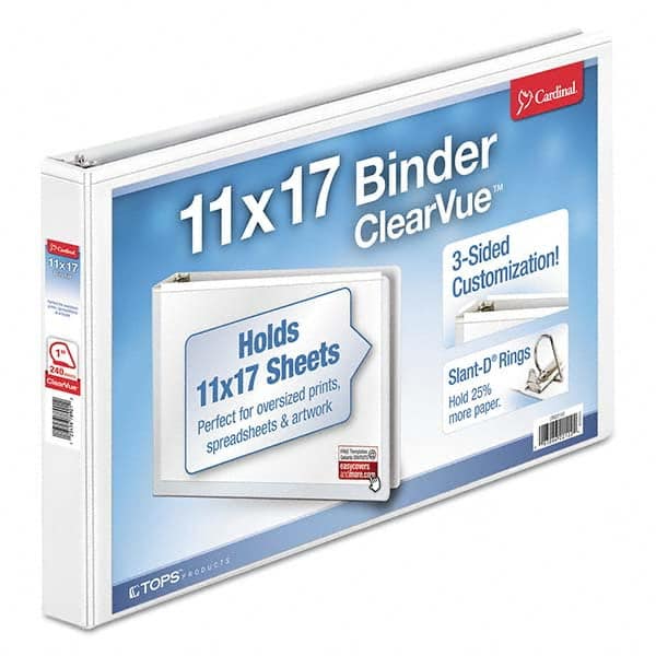 Cardinal - Ring Binders Binder Type: View Capacity: 1" - Industrial Tool & Supply