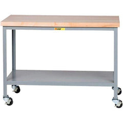 Little Giant - Mobile Work Benches Type: Butcher Block Top Length: 24 (Inch) - Industrial Tool & Supply