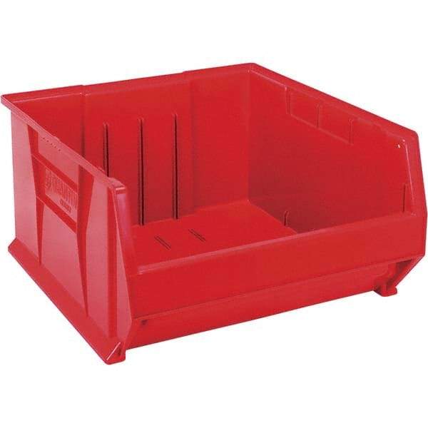 Quantum Storage - 225 Lb Load Capacity Red Polypropylene Tote Container - Stacking, 12" Long x 22-1/2" Wide x 23.9" High - Industrial Tool & Supply