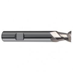 3mm Dia. - 50mm OAL - 45° Helix Bright Carbide End Mill - 2 FL - Industrial Tool & Supply