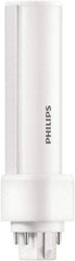 Philips - 5 Watt LED Commercial/Industrial 2 Pin Lamp - 3,500°K Color Temp, 580 Lumens, 60 Volts, PLC, 50,000 hr Avg Life - Industrial Tool & Supply