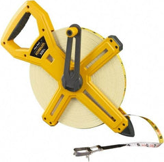Komelon - 300' x 1/2" Yellow Fiberglass Blade Tape Measure - 1/8" Graduation, Yellow ABS Plastic Case - Industrial Tool & Supply