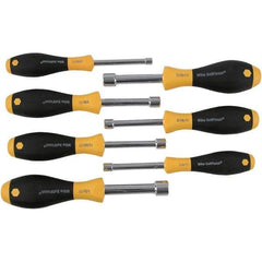 Wiha - 7 Piece, 3/16 to 1/2" Nut Driver Set - Hollow Shaft, Cushion Grip Handle - Industrial Tool & Supply