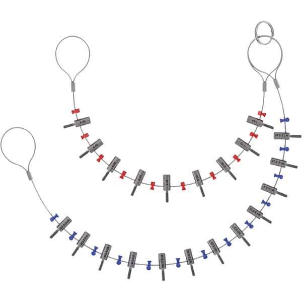 Value Collection - Screw Pitch Gages Threads per Inch Range: 3-3/8 - 85 Pitch Range (mm): 1.50-3.00 - Industrial Tool & Supply