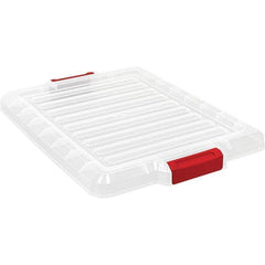 Quantum Storage - Tote & Storage Container Lids For Use With: Quantum Storage Systems - LC191507CL Width (Decimal Inch): 16.5000 - Industrial Tool & Supply