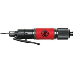 Chicago Pneumatic - 1/4" Bit Holder, 1,300 RPM, Pistol Grip Handle Air Screwdriver - 2-1/2 to 5.8 Ft/Lb Torque, 1/4" Inlet, 14.8 CFM - Industrial Tool & Supply