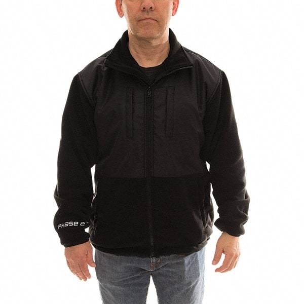 Tingley - Size L Jacket - Black, Polyester, Zipper Closure, 44 to 46" Chest - Industrial Tool & Supply