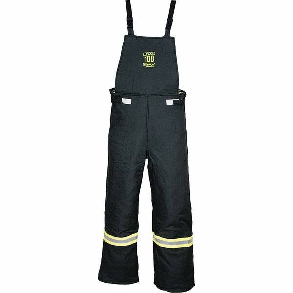Oberon - Size 2XL, Black, Zippered with Flap, Arc Flash Bib Overall - 50" Chest, Aramid - Industrial Tool & Supply