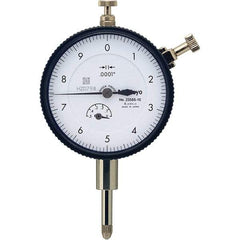 Mitutoyo - 1/2" Range, 0-10 Dial Reading, 0.0001" Graduation Dial Drop Indicator - 57mm Dial, 0.01" Range per Revolution, 0.0001" Accuracy, Revolution Counter - Industrial Tool & Supply