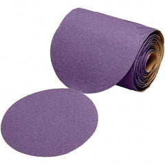 3M - 5" Diam, 400 Grit Ceramic Adhesive PSA Disc - Super Fine Grade, Purple, Polyester Backing, Flexible, 12,000 Max RPM, Use with Random Orbital Sanders - Industrial Tool & Supply