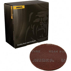 Mirka - 6" Diam, 360 Grit, Aluminum Oxide Hook & Loop Disc - Nonwoven, Nylon Backing, - Industrial Tool & Supply