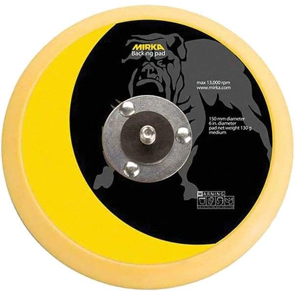 Mirka - 6" Diam Adhesive/PSA Disc Backing Pad - Medium Density, 12,000 RPM - Industrial Tool & Supply