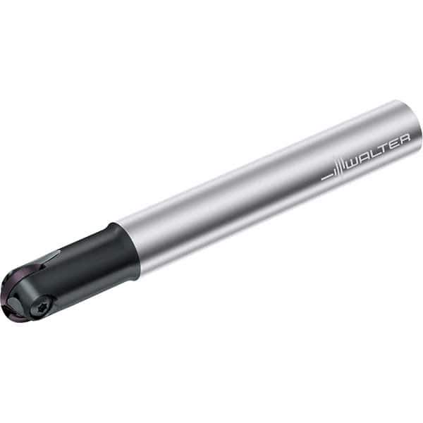 Walter - 25.4mm Cut Diam, 12.5mm Max Depth of Cut, 25.4mm Shank Diam, 160mm OAL, Indexable Ball Nose End Mill - 23,300 Max RPM - Industrial Tool & Supply