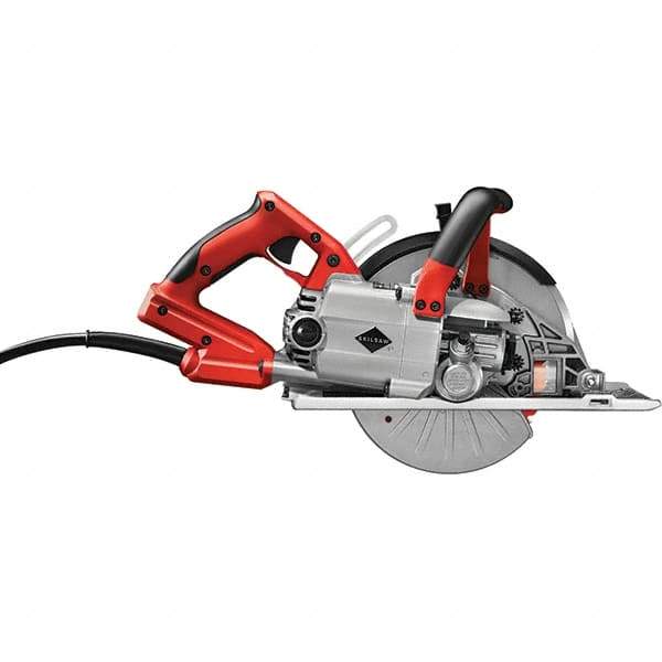 Skilsaw - 15 Amps, 8" Blade Diam, 3,900 RPM, Electric Circular Saw - 120 Volts, 8' Cord Length, 5/8" Arbor Hole, Left Blade - Industrial Tool & Supply