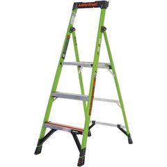 Little Giant Ladder - 3 Steps, 5' High, Type IA Rating, Fiberglass Step Ladder - 300 Lb Capacity, 20-1/2" Base Width - Industrial Tool & Supply