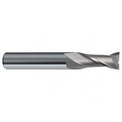 3/8 Dia. x 2-1/2 Overall Length 2-Flute Square End Solid Carbide SE End Mill-Round Shank-Center Cut-Uncoated - Industrial Tool & Supply