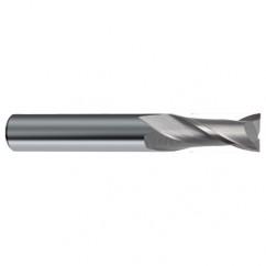 1/4 Dia. x 2-1/2 Overall Length 2-Flute Square End Solid Carbide SE End Mill-Round Shank-Center Cut-Uncoated - Industrial Tool & Supply