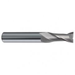 19/64 Dia. x 2-1/2 Overall Length 2-Flute Square End Solid Carbide SE End Mill-Round Shank-Center Cut-Uncoated - Industrial Tool & Supply