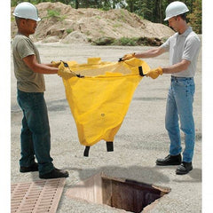 UltraTech - 2' Long x 2' Wide, Polypropylene Drain Guard - Yellow, Use for Stormwater/Construction Compliance - Industrial Tool & Supply