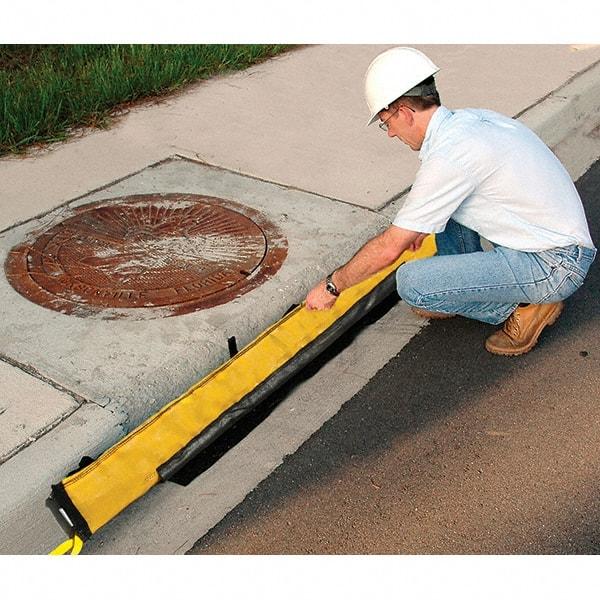 UltraTech - 9' Long x 2' Wide, Polypropylene Gutter Guard/Gutter Guard Plus - Yellow/Black, Use for Stormwater/Construction Compliance - Industrial Tool & Supply