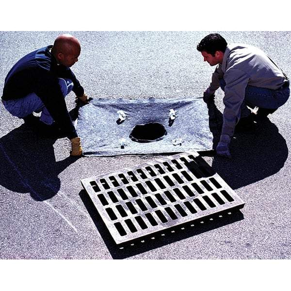 UltraTech - 4' Long x 3' Wide, Ultra X-TEX Drain Guard - Black, Use for Stormwater/Construction Compliance - Industrial Tool & Supply