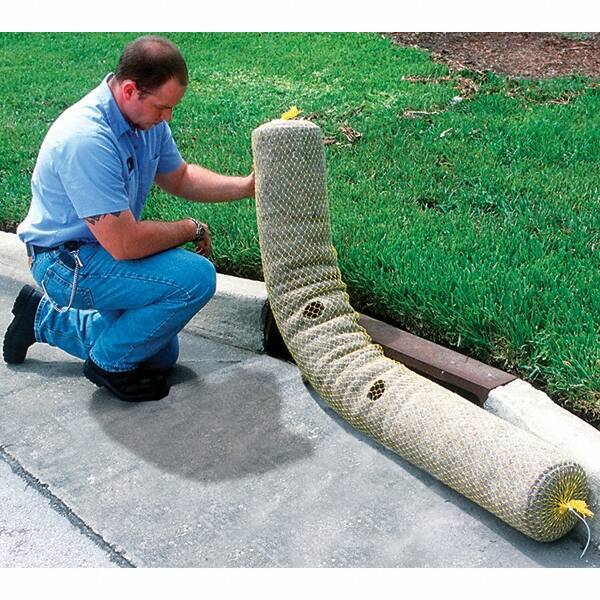 UltraTech - 10' Long x 8' Wide, Polypropylene Grate Guard - 9" Diam, Black, Use for Stormwater/Construction Compliance - Industrial Tool & Supply