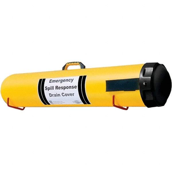 UltraTech - 51" Long x 6' Wide, Polyethylene Drain Seal - Yellow/Black, Use for Spill Response - Industrial Tool & Supply
