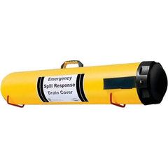 UltraTech - 51" Long x 6' Wide, Polyethylene Drain Seal - Yellow/Black, Use for Spill Response - Industrial Tool & Supply