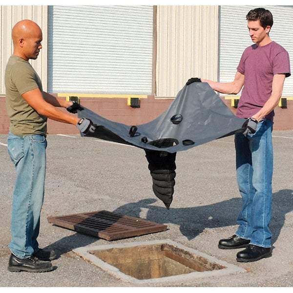 UltraTech - 4' Long x 3' Wide, Nonwoven Polypropylene Geotextile/PVC Drain Guard - Black, Use for Stormwater/Construction Compliance - Industrial Tool & Supply