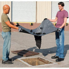 UltraTech - 4' Long x 3' Wide, Nonwoven Polypropylene Geotextile/PVC Drain Guard - Black, Use for Stormwater/Construction Compliance - Industrial Tool & Supply