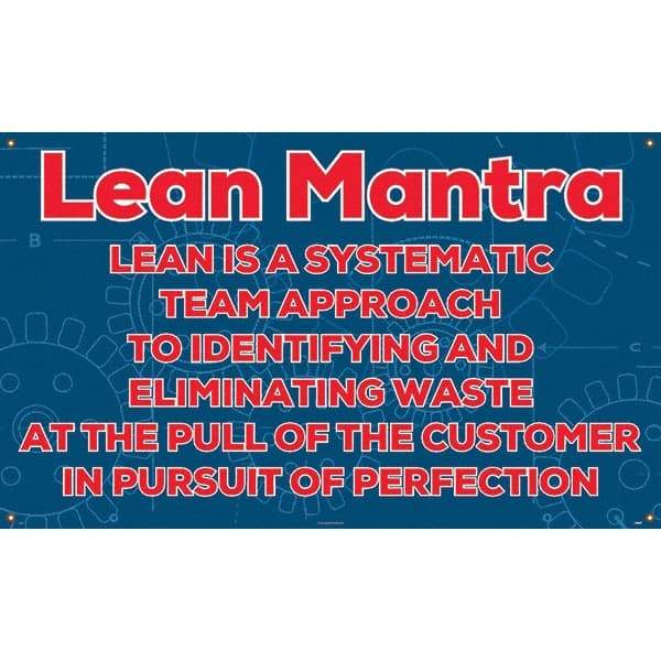 NMC - Banners Message Type: Safety Reinforcement & Motivational Legend: Lean Mantra - Industrial Tool & Supply