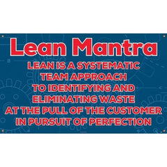 NMC - Banners Message Type: Safety Reinforcement & Motivational Legend: Lean Mantra - Industrial Tool & Supply