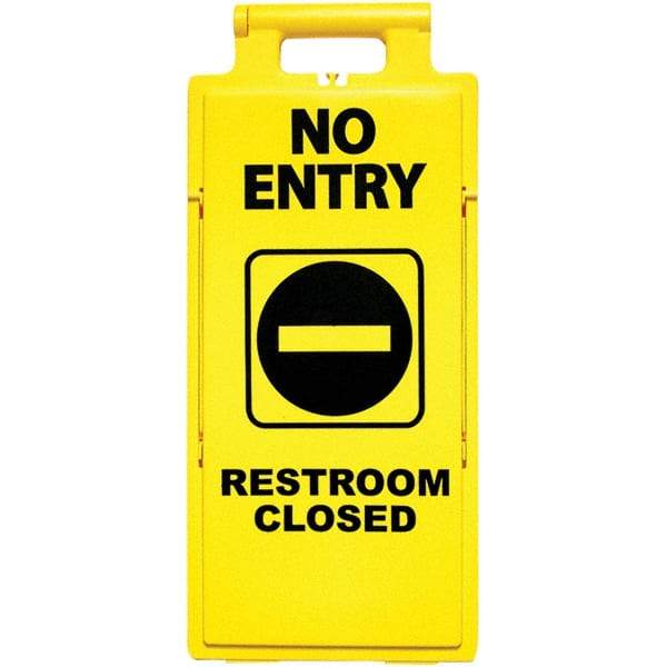 PRO-SAFE - Cone & A Frame Floor Signs Shape: A-Frame Type: Restroom, Janitorial & Housekeeping - Industrial Tool & Supply