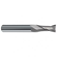 3/8 Dia. x 3 Overall Length 2-Flute Square End Solid Carbide SE End Mill-Round Shank-Center Cut-Uncoated - Industrial Tool & Supply