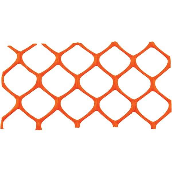 PRO-SAFE - 50' Long x 4' High, Orange Reusable Safety Fence - Industrial Tool & Supply