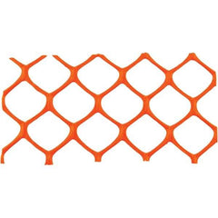 PRO-SAFE - 50' Long x 4' High, Orange Reusable Safety Fence - Industrial Tool & Supply