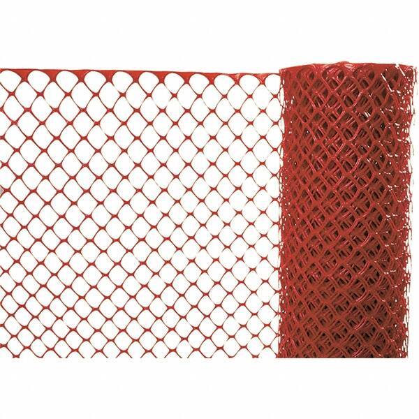 PRO-SAFE - 100' Long x 4' High, Orange Reusable Safety Fence - Industrial Tool & Supply