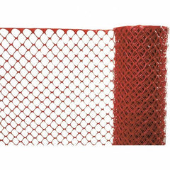 PRO-SAFE - 100' Long x 4' High, Orange Reusable Safety Fence - Industrial Tool & Supply