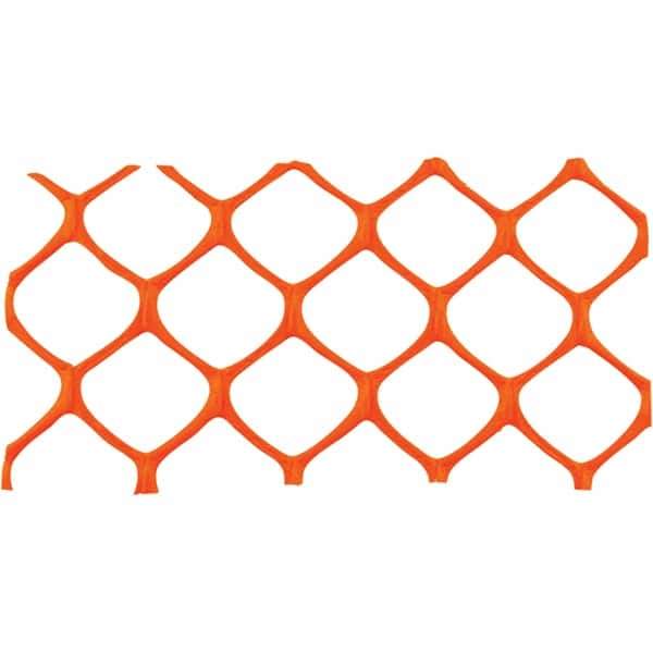 PRO-SAFE - 50' Long x 5' High, Orange Reusable Safety Fence - Industrial Tool & Supply