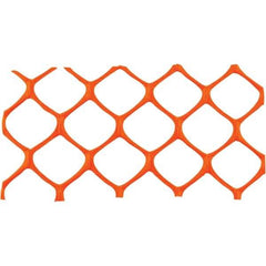 PRO-SAFE - 50' Long x 5' High, Orange Reusable Safety Fence - Industrial Tool & Supply