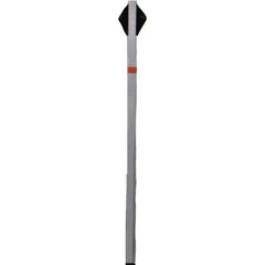 PRO-SAFE - 1-1/2' High, Traffic Sign Mounting Hardware - Aluminum, Compatible with 54" High x 36" Wide Signs, Silver - Industrial Tool & Supply