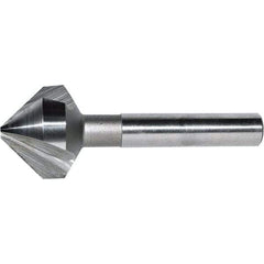 Keo - 1" Head Diam, 3/8" Shank Diam, 3 Flute 60° Cobalt Countersink - Bright Finish, 2-3/4" OAL, Single End, Straight Shank, Right Hand Cut - Industrial Tool & Supply